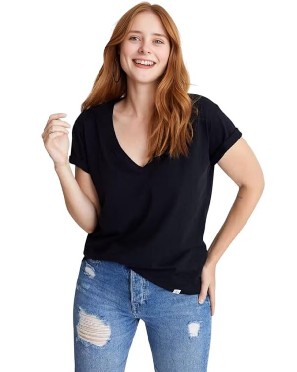 Women's V-Neck Flip T-Shirt