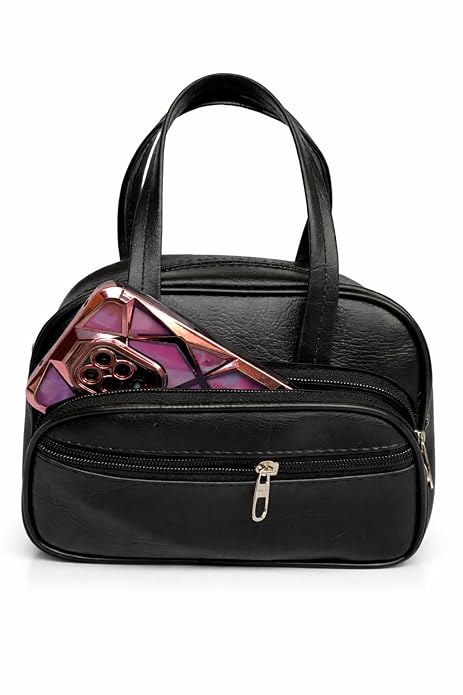 Elegant Women’s Handbag featuring 5 secure zip compartments, crafted from premium PU leather—lightweight, durable, and comfortable to carry all day.