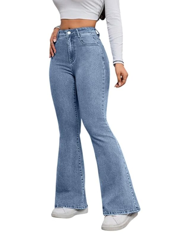 Tagas High Waist Bootcut Fit Denim Jeans for Women | Stretchable Slim Fit Flared Jeans|Relaxed Fit Pant|Jeans for Womens|